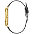 Đồng hồ GUESS Men's U0794G1 Dressy Gold-Tone Watch Plain Black Dial and Genuine Leather Strap Buckle