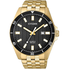 Đồng hồ Citizen BI5052-59E Men's SL Gold Tone Stainless Steel Black Dial Analog Watch