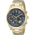 Đồng hồ GUESS Men's U0602G1 Dressy Gold-Tone Stainless Steel Multi-Function Watch with Chronograph Dial and Deployment Buckle