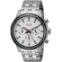 Đồng hồ GUESS Men's U0801G1 Sporty Silver-Tone Stainless Steel Watch with Chronograph Dial and Pilot Buckle