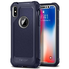 Spigen Pro Guard Case w/ Tempered Glass for Apple iPhone X - Midnight Blue