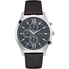 Đồng hồ GUESS Men's Brown Leather With Grey Analog Dial Watch W0876G1