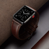 Dây da OUHENG cho đồng hồ Apple Watch Band 42mm 44mm, Sport and Edition, Brown
