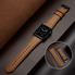 Dây da OUHENG cho đồng hồ Apple Watch Band 42mm 44mm Sport and Edition, Light Brown Band