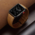 Dây da OUHENG cho đồng hồ Apple Watch Band 42mm 44mm Sport and Edition, Light Brown Band