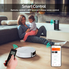 Robot lau nhà Costway Robot Vacuum Cleaner, Smart Strong Suction Cleaner Smart, App Controls & WiFi-Connected, HEPA Filter, Super Quiet Self-Charging