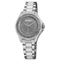 Akribos XXIV Akribos Diamond Silver-Tone Steel and White Ceramic Ladies Watch AK534SS