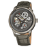 Akribos XXIV Akribos Manual Wind Skeleton Dial Grey Leather Men's Watch AK538GY