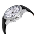 Akribos XXIV Grandiose Crystal Chronograph Steel Black Leather Strap Men's Watch AK615SS