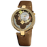 Akribos XXIV Layered Brown Dial Brown Leather Ladies Watch AK601BR