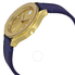 Movado Bold Gold Dial Blue Silicone Ladies Watch 3600413