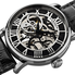 Akribos XXIV Akribos Manual Wind Skeleton Dial Black Leather Men's Watch AK540SS