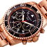 Akribos XXIV Black Dial Chronograph Rose Gold-Tone Men's Watch AK950RGBK