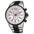 Akribos XXIV White Dial Two-tone Steel Chronograph Men's Watch AK619SSB