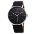 August Steiner Black Dial Black Leather Men's Watch AS8090BK