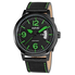 August Steiner Brushed Black Steel Men's Watch AS8012GN