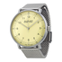 August Steiner Cream Dial Stainless Steel Mesh Men's Watch AS8091SS