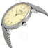 August Steiner Cream Dial Stainless Steel Mesh Men's Watch AS8091SS