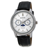 August Steiner Diamond Multi-Function Black Leather Men's Watch AS8051SS