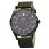 August Steiner Men's Swiss Quartz Canvas Strap Watch AS8125GN