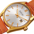 August Steiner Silver Dial Ladies Orange Leather Watch AS8221OR