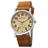 August Steiner Champagne Dial Brown Leather Ladies  Watch AS8110BR