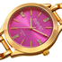August Steiner Pink Dial Ladies Gold Tone Watch AS8222YGPK