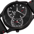 August Steiner Men's Japanese Quartz Dual-Time Leather Strap Watch AS8167BK