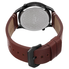 August Steiner Men's Japanese Quartz Dual-Time Leather Strap Watch AS8167BKBR