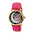 Bertha Ashley Gold-tone Steel Blue Leather Strap Multicolor Owl Dial Ladies Watch GIOGFAI003
