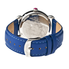 Bertha Ashley Silver-tone Steel Blue Leather Strap Multicolor Owl Dial Ladies Watch GIOGFAI001