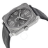 Bell and Ross Officer Ruthenium Dial Men's Watch BRS-OFF-RU BRS92-RU-ST/SCR