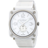 Bell and Ross Aviation 39 MM White Unisex Watch BRS-WH-CERAMIC/SCE