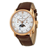 Blancpain Villeret Silver Dial Chronograph 18kt Rose Gold Brown Leather Men's Watch 6685-3642-55B