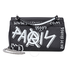 Balenciaga Graffiti Printed Crossbody Bag- Black/White 5169210OTAN-1090