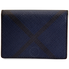 Burberry Men's London Check and Leather Folding Card Case 4052320