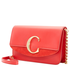 Chloe C Clutch with Chain- Plaid Red CHC19SS192A37640