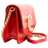 Chloe C Clutch with Chain- Plaid Red CHC19SS192A37640