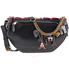 Balenciaga Ladies Leather Souvenir Black/White Souv Beltbag Check 518163 9UY3U 1095