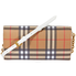 Burberry Ladies Leather Heymarket Checked Pattern Bag 4073426