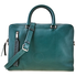 Burberry Men's Briefcase London Grainy Leather Green Blue Spgr Lt Ctrs Zip Briefcse 4075532