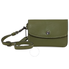 Coach Ladies Card Case Leather Dark Green Mtlc Intrior Crd Pch 21086 DKBH4