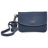 Coach Ladies Card Case Leather Denim Mtlc Edgstn Crd Pch 24308 DKDEN