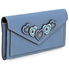Coach Ladies Continental wallet Novelty Leather Chambray Blue Hrt App Sft Wall 29985 DKCMB