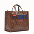 Fendi Ladies Tote bag Fendi Fila Brown/Blue Fd Fila Canvas Tote 8BH357-A5N6-F155V