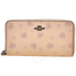 Coach Ladies Zip Around Wallet Leather Beige Wst Hrt Acc Zip 29743 DKNQ1