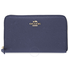 Coach Ladies Zip Around Wallet Leather Navy Co Med Zip Arnd 53981 LINAV