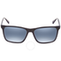 Guess Mirrored Smoke Rectangular Men's Sunglasses GU693505C57
