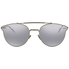 Dior Grey Silver Mirror Browline Unisex Sunglasses DIORPRESSURE 0100T