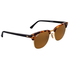 Ray Ban Clubmaster Fleck Brown Classic B-15 Square Suunglasses RB3016 1160 49